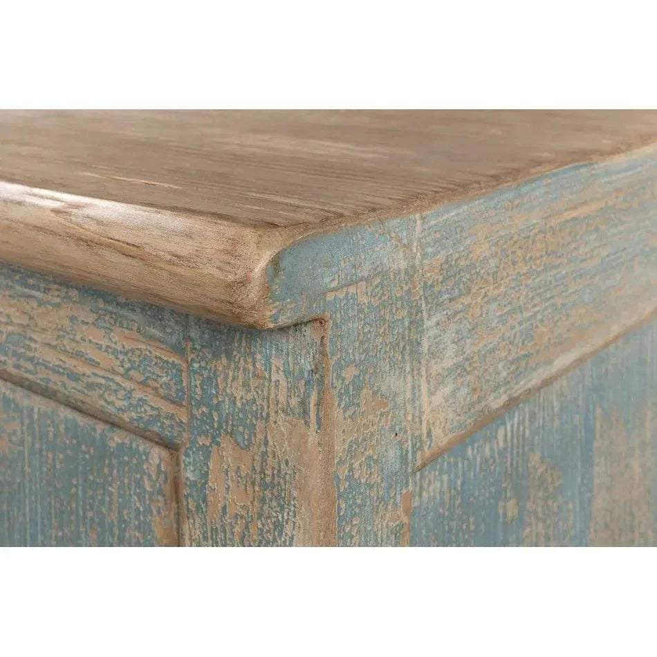 Eight Is Enough Extra Wide Sideboard Antique Blue - LOOMLAN - Sarreid - Sideboards