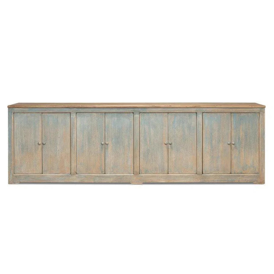 Eight Is Enough Extra Wide Sideboard Antique Blue - LOOMLAN - Sarreid - Sideboards