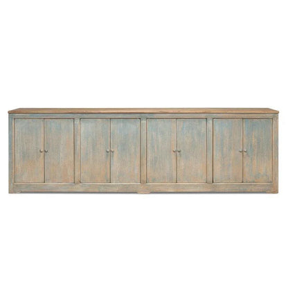 Eight Is Enough Extra Wide Sideboard Antique Blue - LOOMLAN - Sarreid - Sideboards