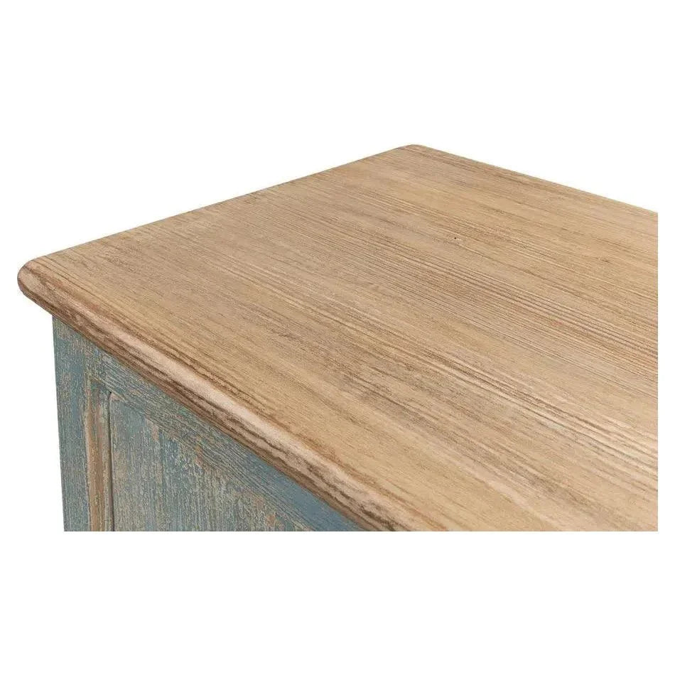 Eight Is Enough Extra Wide Sideboard Antique Blue - LOOMLAN - Sarreid - Sideboards