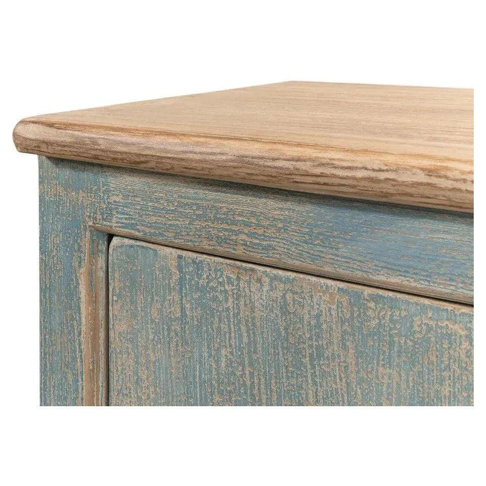 Eight Is Enough Extra Wide Sideboard Antique Blue - LOOMLAN - Sarreid - Sideboards