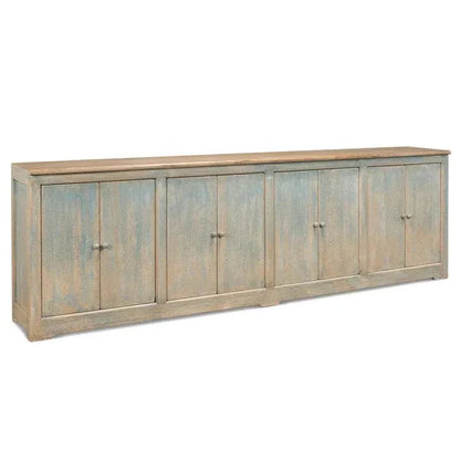 Eight Is Enough Extra Wide Sideboard Antique Blue - LOOMLAN - Sarreid - Sideboards