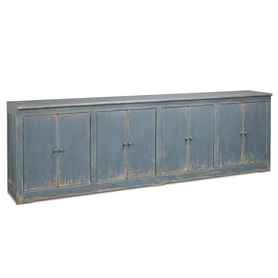 Eight Is Enough Extra Wide Sideboard Blue Grey - LOOMLAN - Sarreid - Sideboards