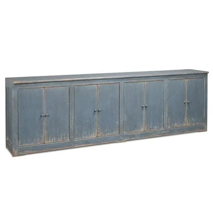 Eight Is Enough Extra Wide Sideboard Blue Grey - LOOMLAN - Sarreid - Sideboards