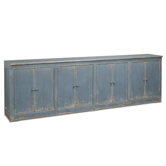 Eight Is Enough Extra Wide Sideboard Blue Grey - LOOMLAN - Sarreid - Sideboards