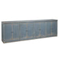 Eight Is Enough Extra Wide Sideboard Blue Grey - LOOMLAN - Sarreid - Sideboards