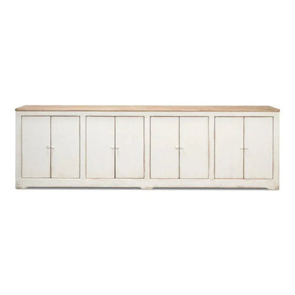 Eight Is Enough Extra Wide Sideboard Whitewash - LOOMLAN - Sarreid - Sideboards