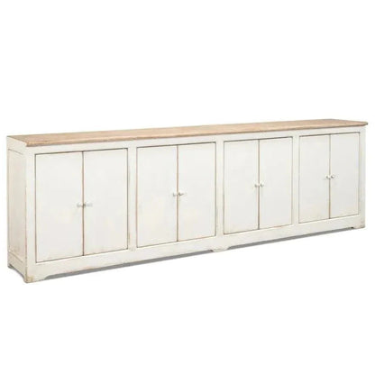 Eight Is Enough Extra Wide Sideboard Whitewash - LOOMLAN - Sarreid - Sideboards