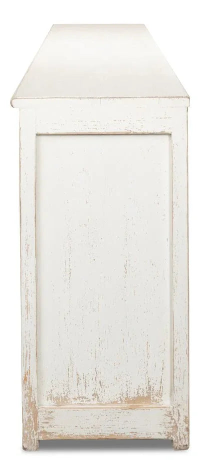 Eight Is Enough Whitewash Wood Sideboard - LOOMLAN - Sarreid - Sideboards