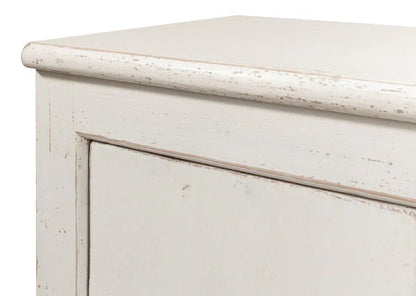 Eight Is Enough Whitewash Wood Sideboard - LOOMLAN - Sarreid - Sideboards
