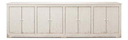 Eight Is Enough Whitewash Wood Sideboard - LOOMLAN - Sarreid - Sideboards