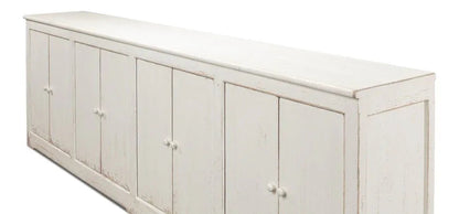 Eight Is Enough Whitewash Wood Sideboard - LOOMLAN - Sarreid - Sideboards