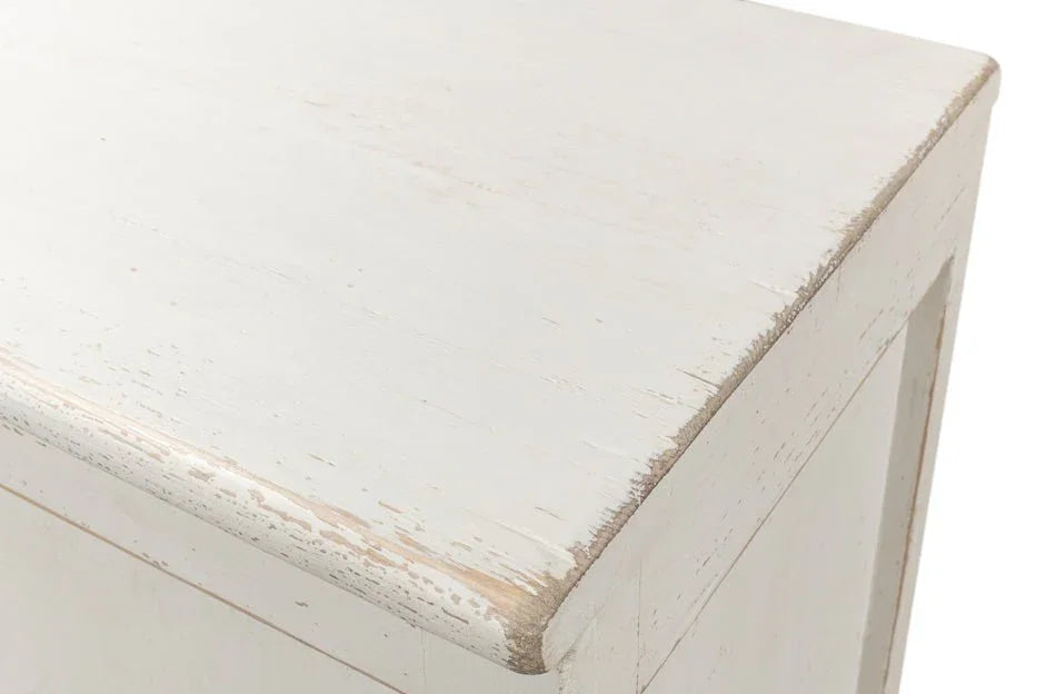 Eight Is Enough Whitewash Wood Sideboard - LOOMLAN - Sarreid - Sideboards