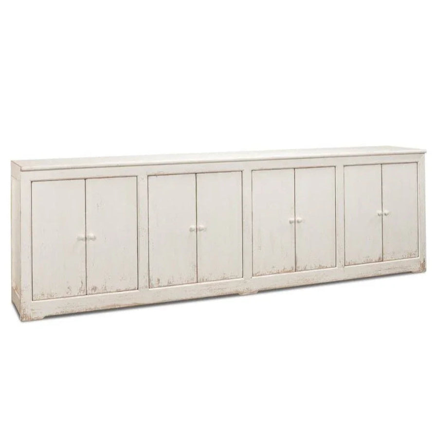 Eight Is Enough Whitewash Wood Sideboard - LOOMLAN - Sarreid - Sideboards