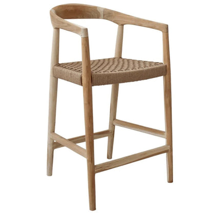 Eijnar Natural Wooden Counter Stool