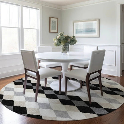 Eira Black Washable Indoor-Outdoor Rug-Outdoor Rugs-LOOMLAN Rugs-LOOMLAN