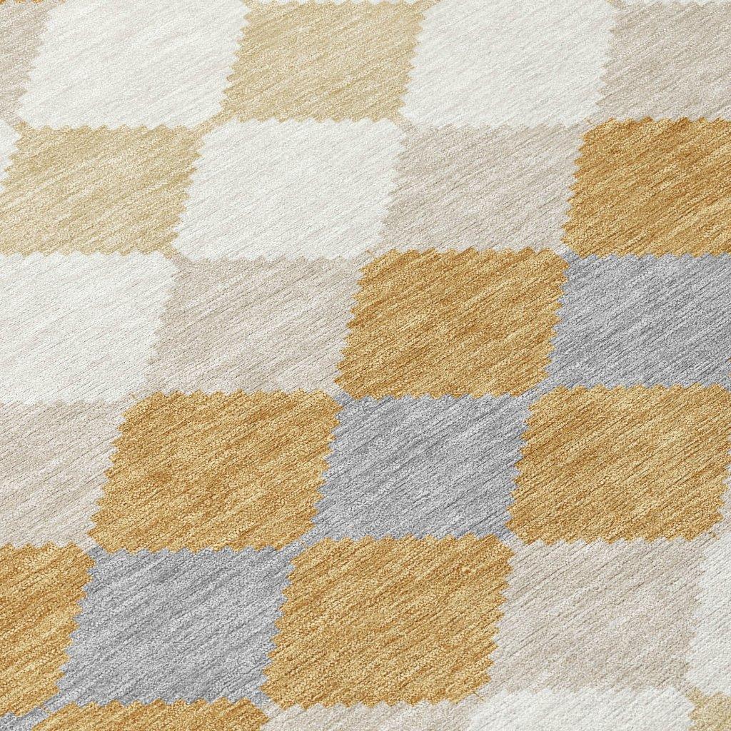 Eira Gold Washable Indoor-Outdoor Rug-Outdoor Rugs-LOOMLAN Rugs-LOOMLAN