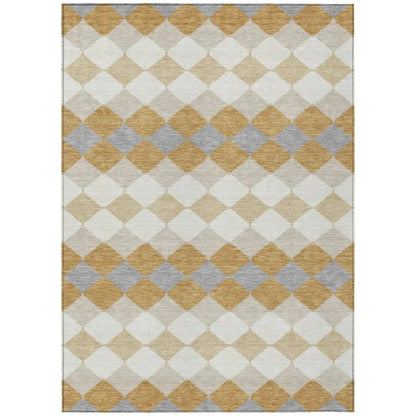 Eira Gold Washable Indoor-Outdoor Rug-Outdoor Rugs-LOOMLAN Rugs-2'6" x 3'10"-LOOMLAN