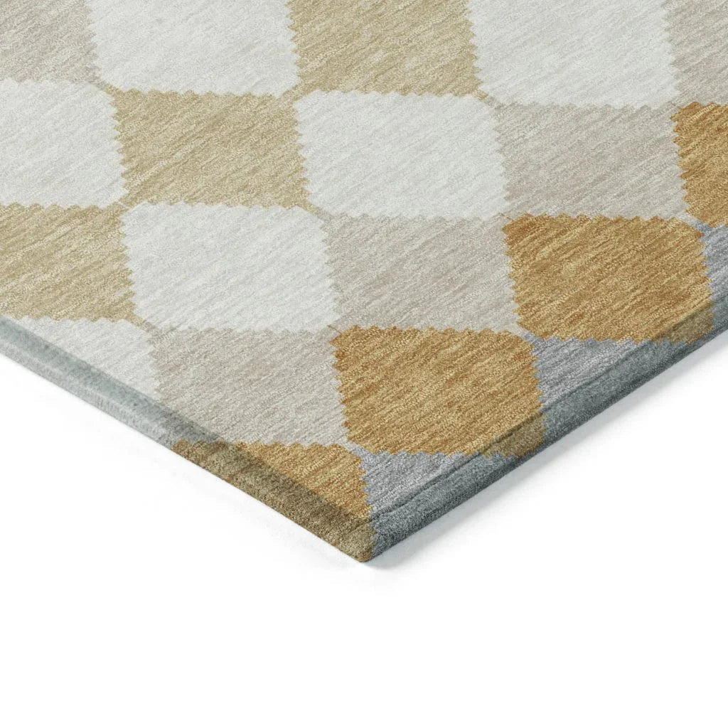 Eira Gold Washable Indoor-Outdoor Rug-Outdoor Rugs-LOOMLAN Rugs-LOOMLAN