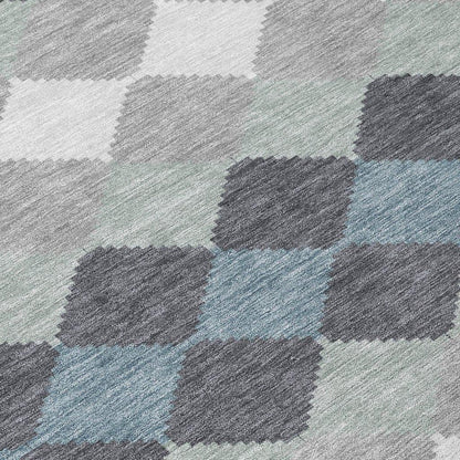 Eira Gray Washable Indoor-Outdoor Rug-Outdoor Rugs-LOOMLAN Rugs-LOOMLAN