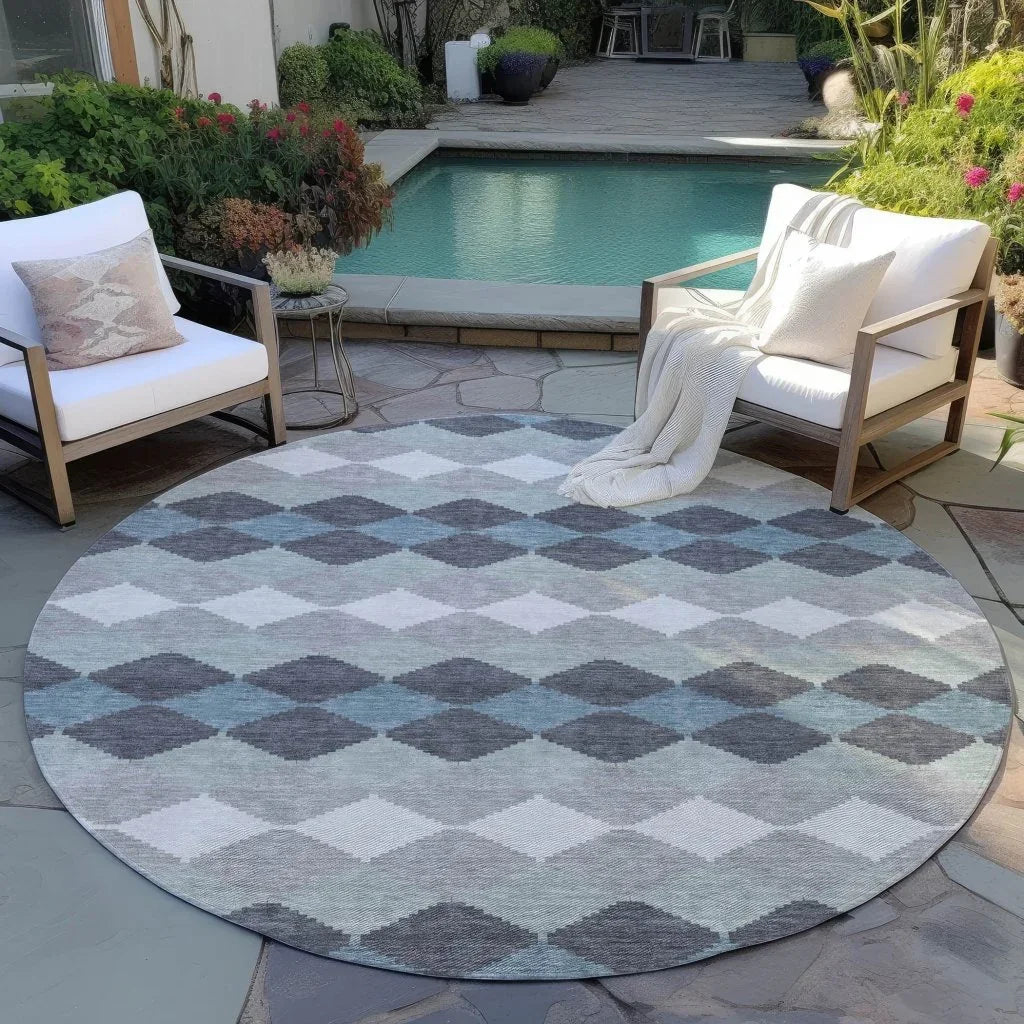 Eira Gray Washable Indoor-Outdoor Rug-Outdoor Rugs-LOOMLAN Rugs-LOOMLAN