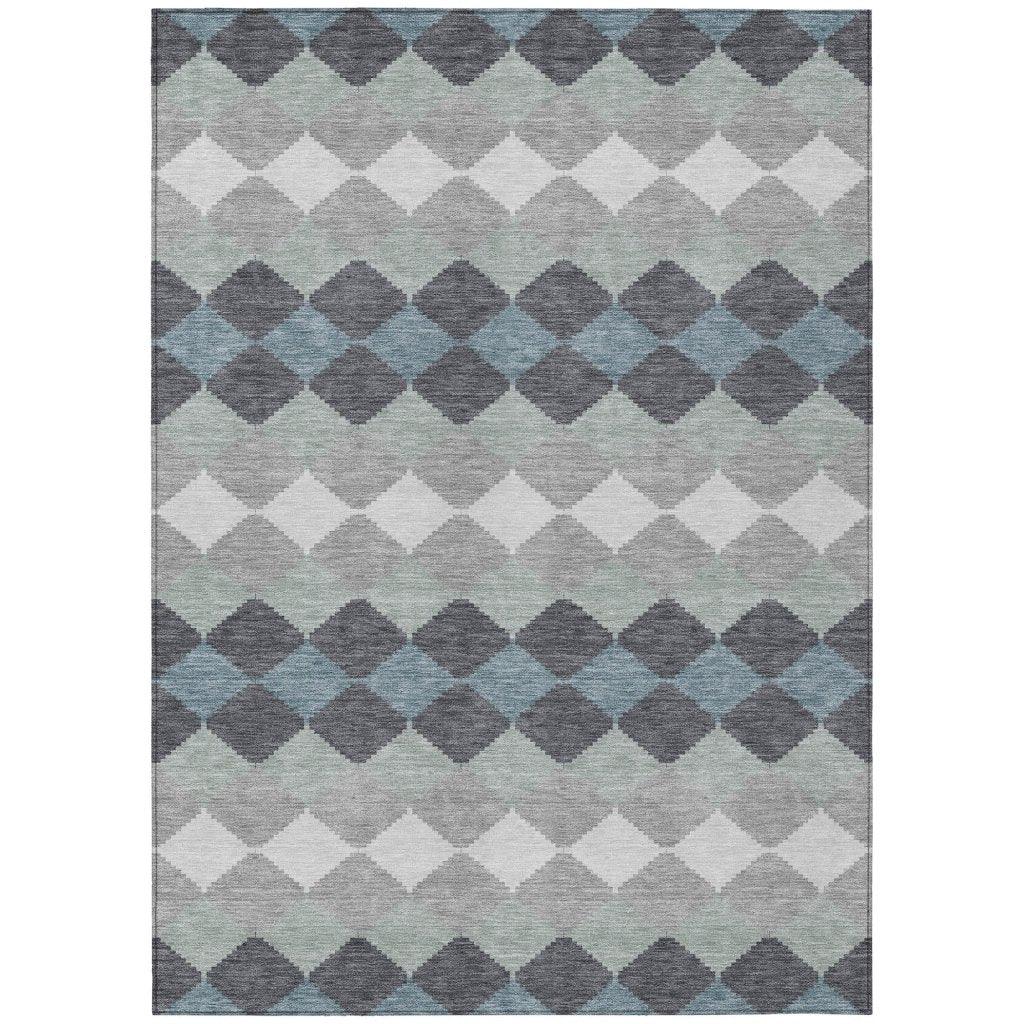 Eira Gray Washable Indoor-Outdoor Rug-Outdoor Rugs-LOOMLAN Rugs-2'6" x 3'10"-LOOMLAN