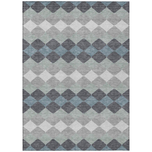 Eira Gray Washable Indoor-Outdoor Rug-Outdoor Rugs-LOOMLAN Rugs-2'6" x 3'10"-LOOMLAN