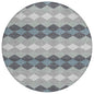Eira Gray Washable Indoor-Outdoor Rug-Outdoor Rugs-LOOMLAN Rugs-8' x 8'-LOOMLAN