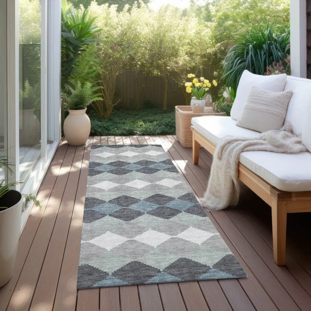 Eira Gray Washable Indoor-Outdoor Rug-Outdoor Rugs-LOOMLAN Rugs-LOOMLAN