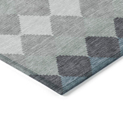 Eira Gray Washable Indoor-Outdoor Rug-Outdoor Rugs-LOOMLAN Rugs-LOOMLAN