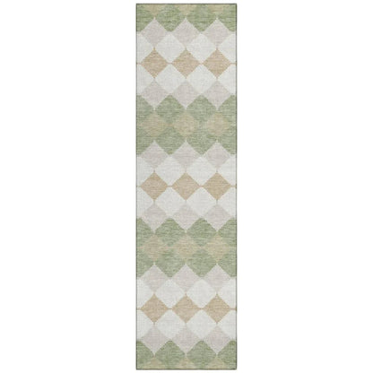 Eira Green Washable Indoor-Outdoor Rug-Outdoor Rugs-LOOMLAN Rugs-2'3" x 7'6"-LOOMLAN