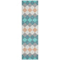 Eira Teal Washable Indoor-Outdoor Rug-Outdoor Rugs-LOOMLAN Rugs-2'3" x 7'6"-LOOMLAN