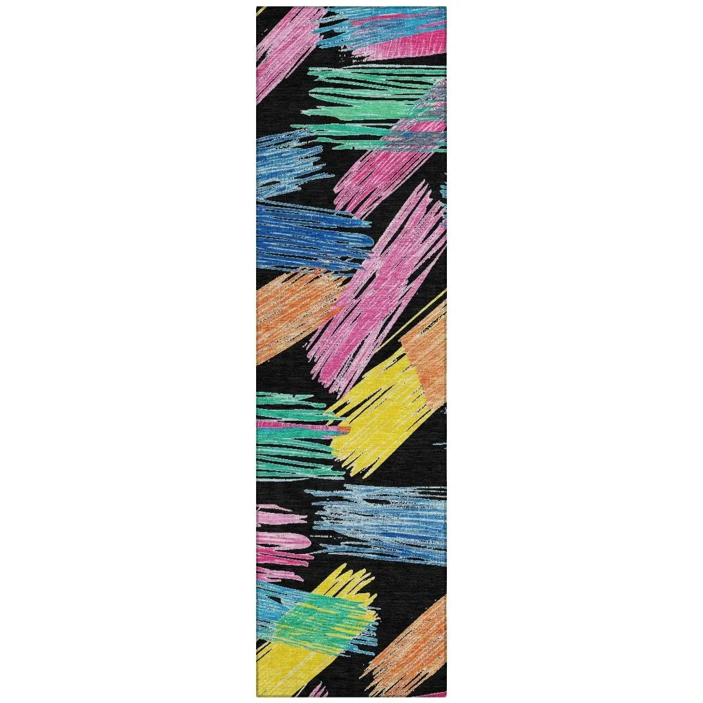 Elain Black Washable Indoor - Outdoor Rug - LOOMLAN - LOOMLAN Rugs - Outdoor Rugs