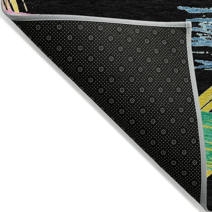 Elain Black Washable Indoor - Outdoor Rug - LOOMLAN - LOOMLAN Rugs - Outdoor Rugs