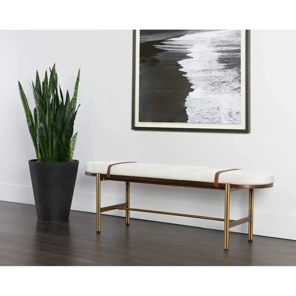 Elaine Performance Fabric Backless Bench - LOOMLAN - SUNPAN - Bedroom Benches