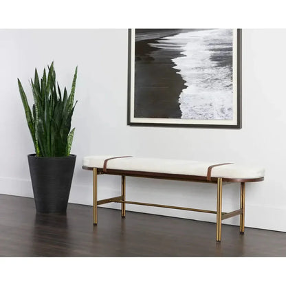 Elaine Performance Fabric Backless Bench - LOOMLAN - SUNPAN - Bedroom Benches