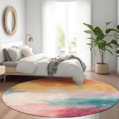 Elanisse Pink Washable Indoor - Outdoor Rug - LOOMLAN - LOOMLAN Rugs - Outdoor Rugs