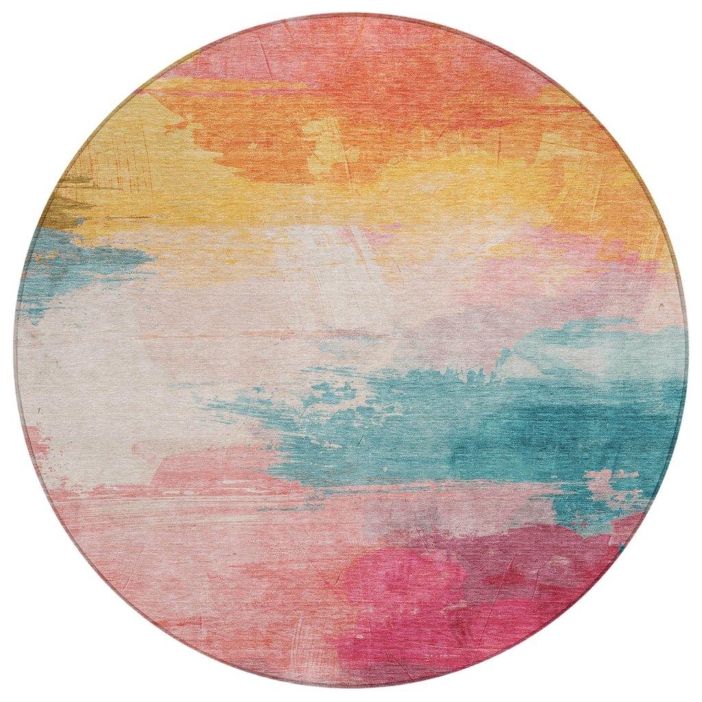 Elanisse Pink Washable Indoor - Outdoor Rug - LOOMLAN - LOOMLAN Rugs - Outdoor Rugs