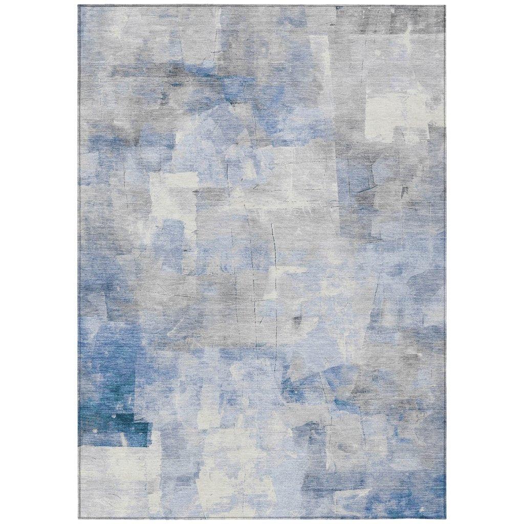 Elanor Blue Washable Indoor - Outdoor Rug - LOOMLAN - LOOMLAN Rugs - Outdoor Rugs