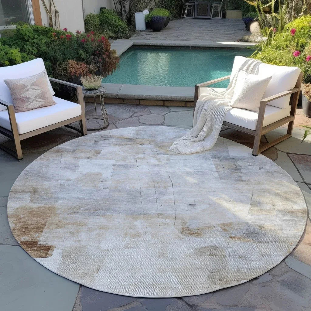 Elanor Brown Washable Indoor - Outdoor Rug - LOOMLAN - LOOMLAN Rugs - Outdoor Rugs