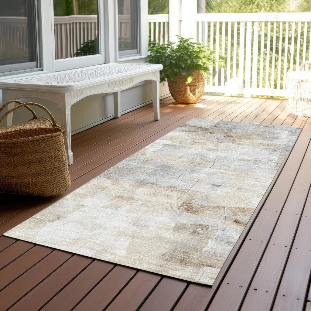 Elanor Brown Washable Indoor - Outdoor Rug - LOOMLAN - LOOMLAN Rugs - Outdoor Rugs