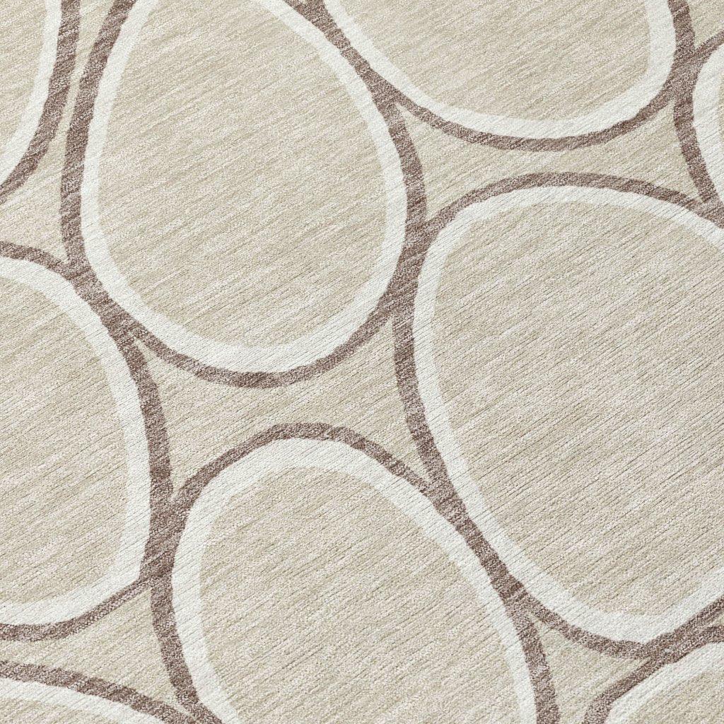 Elantra Beige Washable Indoor-Outdoor Rug-Outdoor Rugs-LOOMLAN Rugs-LOOMLAN