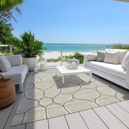 Elantra Beige Washable Indoor-Outdoor Rug-Outdoor Rugs-LOOMLAN Rugs-LOOMLAN