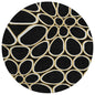 Elantra Black Washable Indoor-Outdoor Rug-Outdoor Rugs-LOOMLAN Rugs-8' x 8'-LOOMLAN