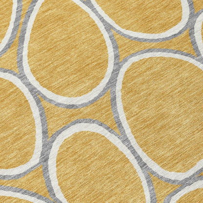 Elantra Gold Washable Indoor-Outdoor Rug-Outdoor Rugs-LOOMLAN Rugs-LOOMLAN