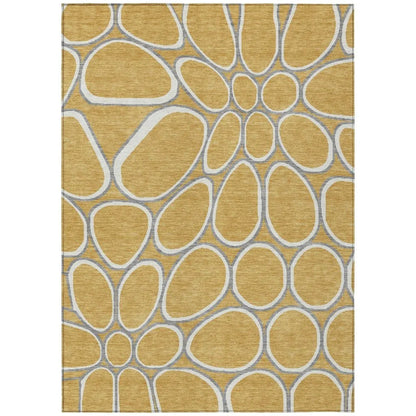 Elantra Gold Washable Indoor-Outdoor Rug-Outdoor Rugs-LOOMLAN Rugs-2'6" x 3'10"-LOOMLAN