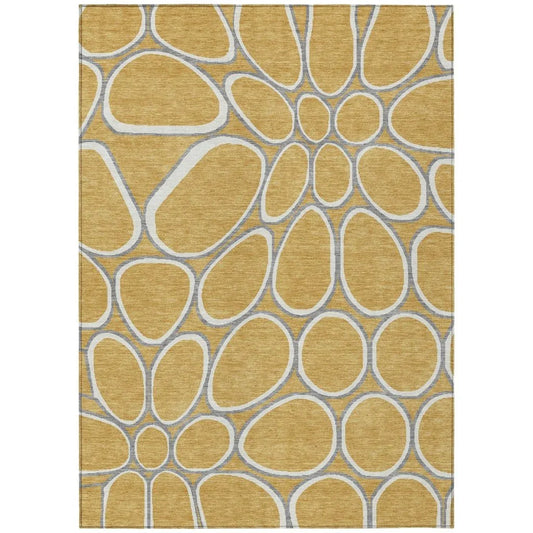Elantra Gold Washable Indoor-Outdoor Rug-Outdoor Rugs-LOOMLAN Rugs-2'6" x 3'10"-LOOMLAN