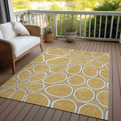 Elantra Gold Washable Indoor-Outdoor Rug-Outdoor Rugs-LOOMLAN Rugs-LOOMLAN