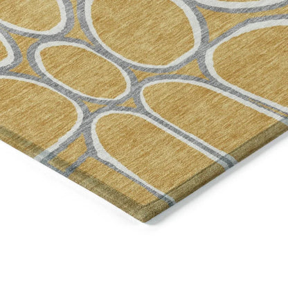 Elantra Gold Washable Indoor-Outdoor Rug-Outdoor Rugs-LOOMLAN Rugs-LOOMLAN