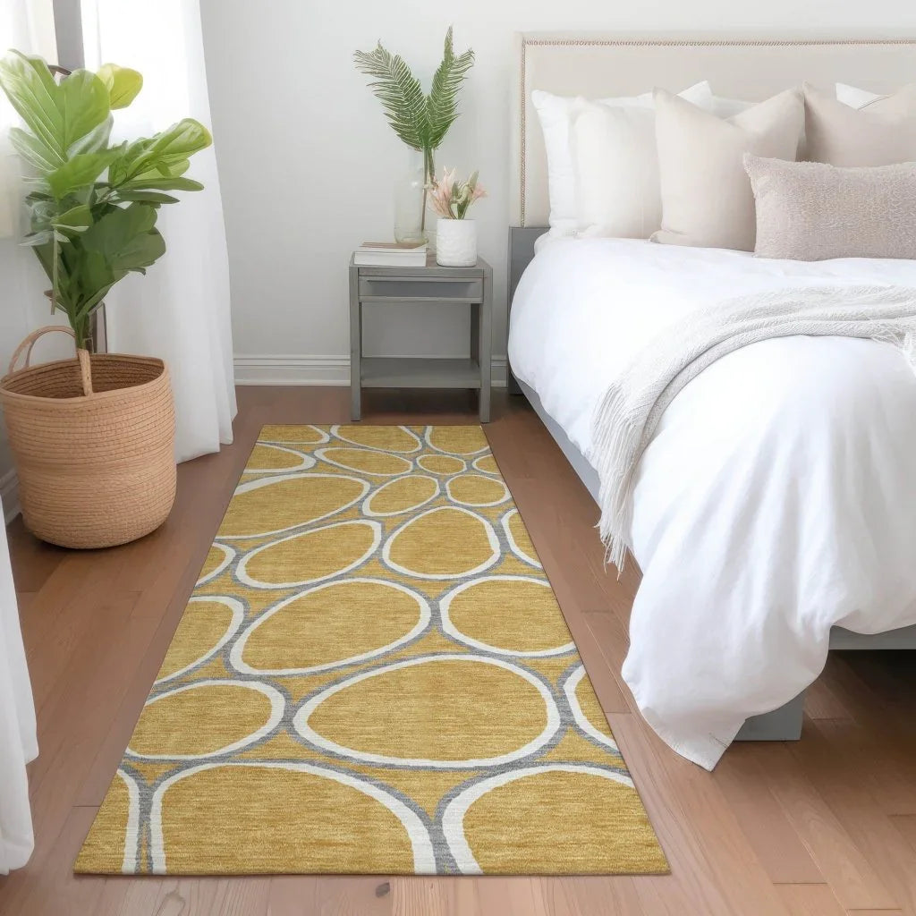 Elantra Gold Washable Indoor-Outdoor Rug-Outdoor Rugs-LOOMLAN Rugs-LOOMLAN